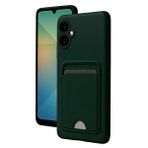 evimdeyokyok Evimdeyokyok Samsung Galaxy A06 Kılıf Kelvin Kartvizitli Silikon - Koyu Yeşil