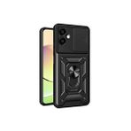evimdeyokyok Evimdeyokyok Samsung Galaxy A06 Kılıf Pars Lens Yüzüklü Silikon - Siyah