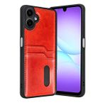 evimdeyokyok Evimdeyokyok Samsung Galaxy A07 4g Sara Kartvizitli Deri Kılıf - Kırmızı