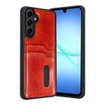 evimdeyokyok Evimdeyokyok Samsung Galaxy A17 5g Sara Kartvizitli Deri Kılıf - Kırmızı
