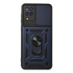 evimdeyokyok Evimdeyokyok Samsung Galaxy A22 Kılıf Pars Lens Yüzüklü Silikon - Lacivert