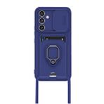 evimdeyokyok Evimdeyokyok Samsung Galaxy A25 5g Kılıf Zuma Kartvizitli Yüzüklü Silikon - Lacivert