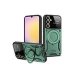 evimdeyokyok Evimdeyokyok Samsung Galaxy A36 Kılıf Joy Lens Standlı Kapak - Koyu Yeşil