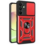 evimdeyokyok Evimdeyokyok Samsung Galaxy A36 Kılıf Pars Lens Yüzüklü Silikon - Kırmızı