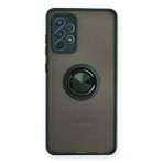 evimdeyokyok Evimdeyokyok Samsung Galaxy A72 Kılıf Montreal Yüzüklü Silikon Kapak - Yeşil