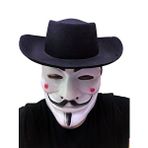 evimdeyokyok Evimdeyokyok Siyah Renkli Delikli Çocuk Boy Vendetta Şapkası Ve Vendetta Maskesi Çok Renkli