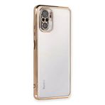 evimdeyokyok Evimdeyokyok Xiaomi Redmi Note 10 Kılıf Razer Lensli Silikon - Gold