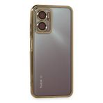 evimdeyokyok Evimdeyokyok Xiaomi Redmi Note 11e Kılıf Razer Lensli Silikon - Gold