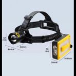 Evimdeyokyok F.b.ı Pro F-3003 Alüminyum PM10-TG LED Type-C Powerbank ve Solar Şarjlı Kamp Kafa Feneri - STANDART - Siyah