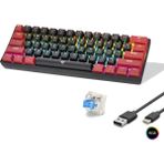 Evimdeyokyok Mekanik Rgb Klavye Blue Switch - Siyah Kırmızı MF1701BR - Çok Renkli