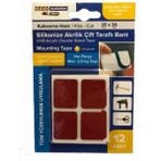 Evimdeyokyok Silikonize Akrilik Çift Taraflı Bant Gri 12 Li 25MMX30MM Özel Kesim Kullanıma Hazır - Çok Renkli - STANDART