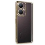 evimdeyokyok Vivo Y27 Kılıf Razer Lensli Silikon - Gold Tdrtr