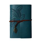 evimdeyokyok Yaprak Desenli Deri Defter Çok Renkli