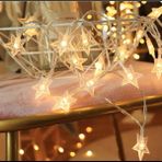Evimdeyokyok Yıldız 10M 60 LED Gün Işığı Yıldız Boyutu 3,5 cm Mz-16-17 - Yeşil - Çok Renkli