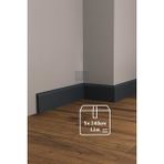 Evime Decor Antrasit 10CM Süpürgelik, 5 Adet 12M Koyu Gri Polimer Duvar Zemin Dekorasyonu Adeti 240CM - 15x100mm - Antrasit - Gri