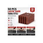 EVİMİST 50 Adet Lastik Tamir Fitili Tubeless Lastik Yama Fitili Oto Motosiklet Bisiklet Patlak Lastik Onarım Fişi Kauçuk Tamir Şeridi
