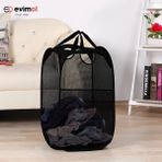 Evimol 70 X 40 Siyah Çamaşır Sepeti & Oyuncak Filesi Orta Boy 40*40*70 Cm Evimol Siyah Plastik 60 L