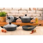 evimsaray Zest Granit Tencere Seti 7 Parça Gusto Gri