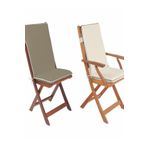 Evimstil Vizon Krem Renkli Ikili Arkalıklı Sandalye Minderi Oturma 42-42sırt 42-52cm 5cmsüngerli Fermuarlı