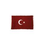 EVİN SİİRT ÜRÜNLERİ Siirt Battaniyesi El Dokuma Kırmızı Türk Bayrağı 60*90 EV5689