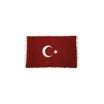 EVİN SİİRT ÜRÜNLERİ Siirt Battaniyesi El Dokuma Kırmızı Türk Bayrağı 60*90