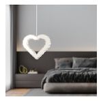 Evin Tekli Krom Kristal Taşlı 3 Renkli Led Avize