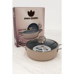 EVİNDA Evinda Pan-Dora 28 cm Kristal Döküm Basık Pilav Tenceresi – Yapışmaz, 1.Kalite-Yanmaz