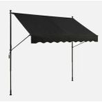 Evinizin Atölyesi Teleskopik Antrasit Balkon Tentesi 300X130 cm Polyester Malzeme ile Kolay Kurulumlu