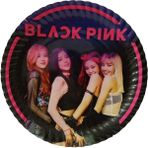 Evinss Doğum Günü Black Pink Tabak 16 Lı Karton Tabak