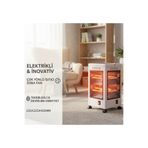 EVİST ELEKTRİKLİ & İNOVATİF 360° ÇOK YÖNLÜ ISITICI SOBA FAN (Yüksek 225x225x435mm