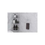 Evistro Banyo Köşe Rafı 3 Katlı Şampuanlık Vidalı + Vakumlu Kare Havluluk Krom 2 li Set