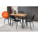 Evistro Ortadan Açılır Büyüyen Ahşap Yemek Masası Meşe 60x100cm SADECE MASA FİYATIDIR
