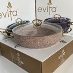 Evita 28 No Tel Sap Gold Bej Granit Basık Tencere