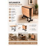 EVİTAÇ Tekerlekli Katlanır Masa