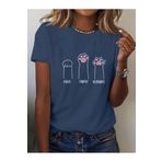 EVIus Oversize Taş Kağıt Makas Kedi Patisi Baskılı Bisiklet Yaka T-Shirt