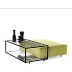 Evka Bellissimo Puflu Orta Sehpa Gri - 120*80*40