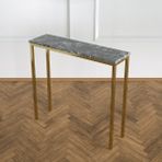 Evka Shiny Dresuar Pirinç Siyah Mermer Tabla