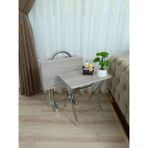 Evko Mobilya Çanta Zigon Sehpa, 4'lü Sehpa, Zigon Sehpa, Servis Sehpası, Mdf Mebran Sehpa, Katlanır Sehpa, Ahşap - CORDOBA