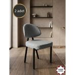 Evko Mobilya Damla Sandalye, Mutfak Salon Sandalyesi, 2 Adet Sandalye, Metal Sandalye, Yemek Sandalyesi, Otel Cafe Restoran Sandalyesi - Gri