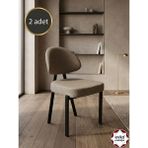 Evko Mobilya Damla Sandalye, Mutfak Salon Sandalyesi, 2 Adet Sandalye, Metal Sandalye, Yemek Sandalyesi, Otel Cafe Restoran Sandalyesi - Kahverengi