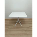 Evko Mobilya Masa, Kare Masa, Ahşap Masa, Mutfak Yemek Masası, Balkon Masası, Metal Ayaklı Masa, 80 cm - Beyaz - Beyaz