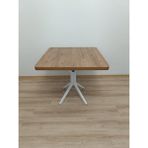 Evko Mobilya Masa, Kare Masa, Ahşap Masa, Mutfak Yemek Masası, Balkon Masası, Metal Ayaklı Masa, 80 cm - Ceviz - Beyaz