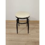 Evko Mobilya Tabure, Bar Taburesi, 2 Adet Tabure, Puf, Bench, Metal Ayaklı Tabure, İç İçe Geçebilen Tabure, Mutfak Balkon Bahçe Taburesi - Krem