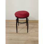 Evko Mobilya Tabure, Bar Taburesi, 4 Adet Tabure, Puf, Bench, Metal Ayaklı Tabure, İç İçe Geçebilen Tabure, Mutfak Balkon Bahçe Taburesi - Kırmızı