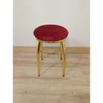 Evko Mobilya Tabure, Bar Taburesi, 6 Adet Tabure, Puf, Bench, Metal Ayaklı Tabure, İç İçe Geçebilen Tabure, Mutfak Balkon Bahçe Taburesi - Kırmızı