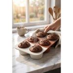 Evle 6'lı Derin Silikon Muffin ve Cupcake Kalıbı