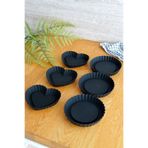 EVLE 6'lı Mini Silikon Tart Kalıbı, Platinum Silikon
