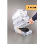 Evle Bay Ayakkabı Koruma Kutusu, 6'Lı Set, Şeffaf