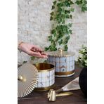 EVLE Bird Cage Desenli Metal Saklama Kabı Seti - 2'li Set (1,3 LT - 2,9 LT) Erb53t7