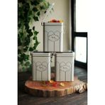 Evle Dikdörtgen Kilitli Saklama Kabı 75X100X150 3 Lü Set, Retro